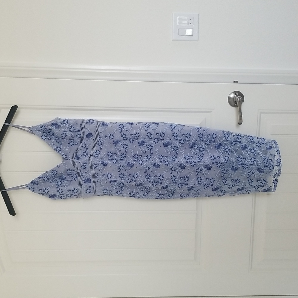 Bardot floral embroidered midi dress.